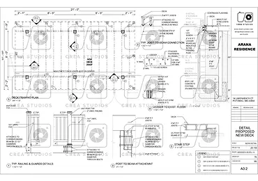Custom backyard deck design with permit-ready architectural plans